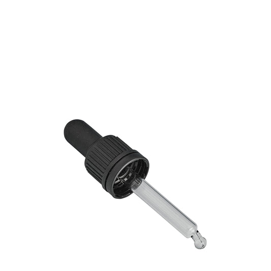18mm Black Tampertel Dropper (for 20/25ml Drip Btl)