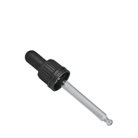 18mm Black Tampertel Dropper (for 30ml Amber/Green/Clear)