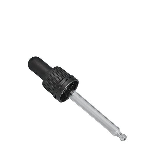 18mm Black Tampertel Dropper (for 30ml Amber/Green/Clear)