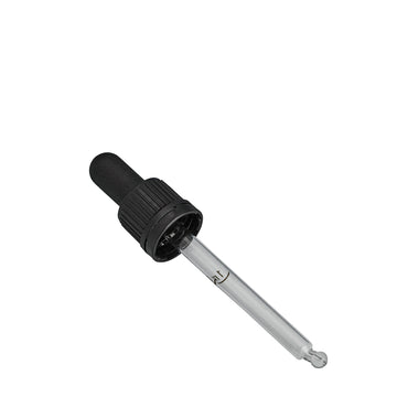 18mm Black Tampertel Dropper with 1ml mark (for 50ml)