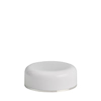 45mm White/Silver Round Edge Wadded Cap