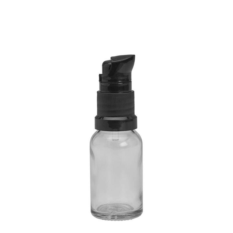 15ml Clear Drip Btl & 18mm Black Lotion (Germany)