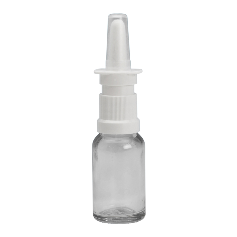 15ml Clear Drip Btl & 18mm White Nasal (Germany)