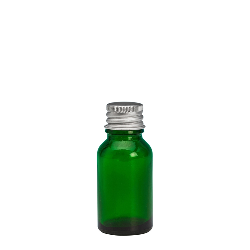 15ml Green Drip Btl & 18mm Alum Wad Cap