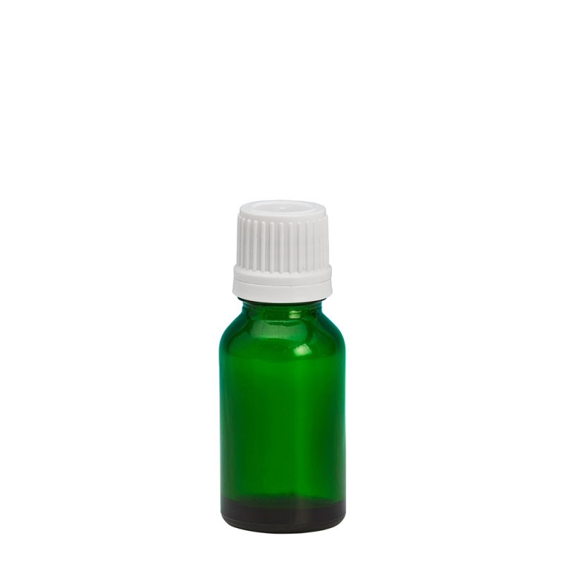 15ml Green Drip Btl & 18mm White T/T