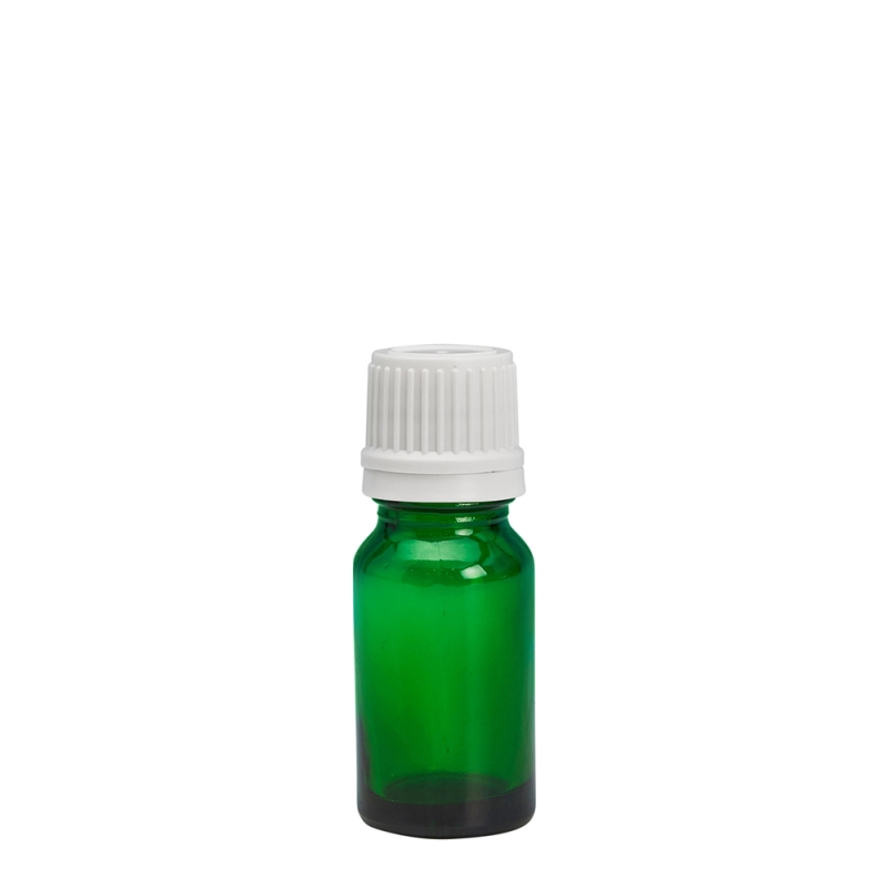 10ml Green Drip Btl & 18mm White  T/T