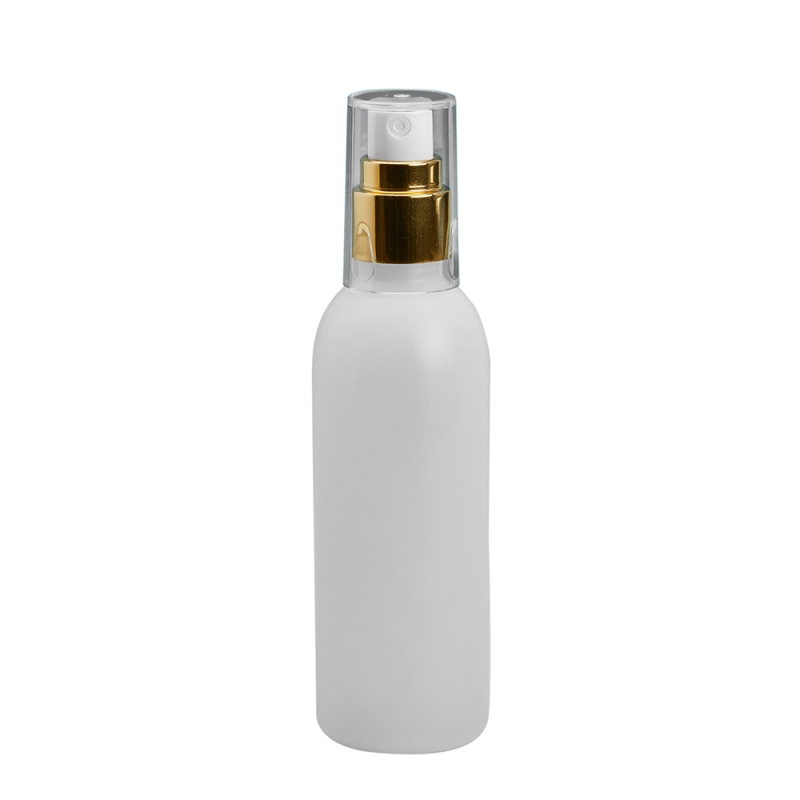 125ml Natural Boston Btl & 20mm Gold/White Cos Mist