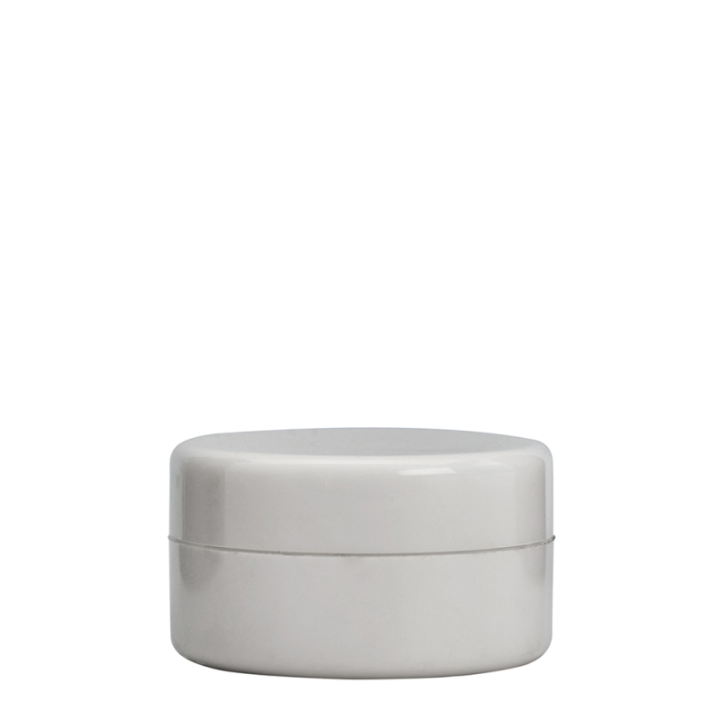 10g White Plastic Cos Pot & White Lid