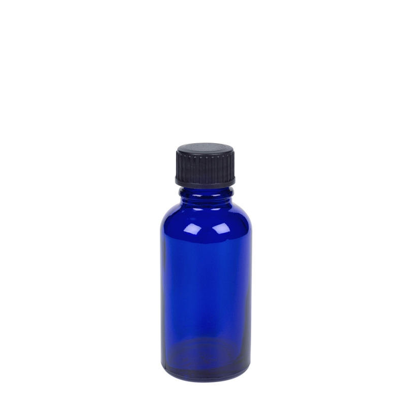 30ml Blue Drip Btl (China) & 18mm Black Foam Wad Cap