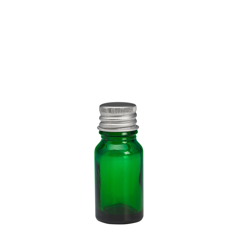 10ml Green Drip Btl & 18mm Alum Wad Cap