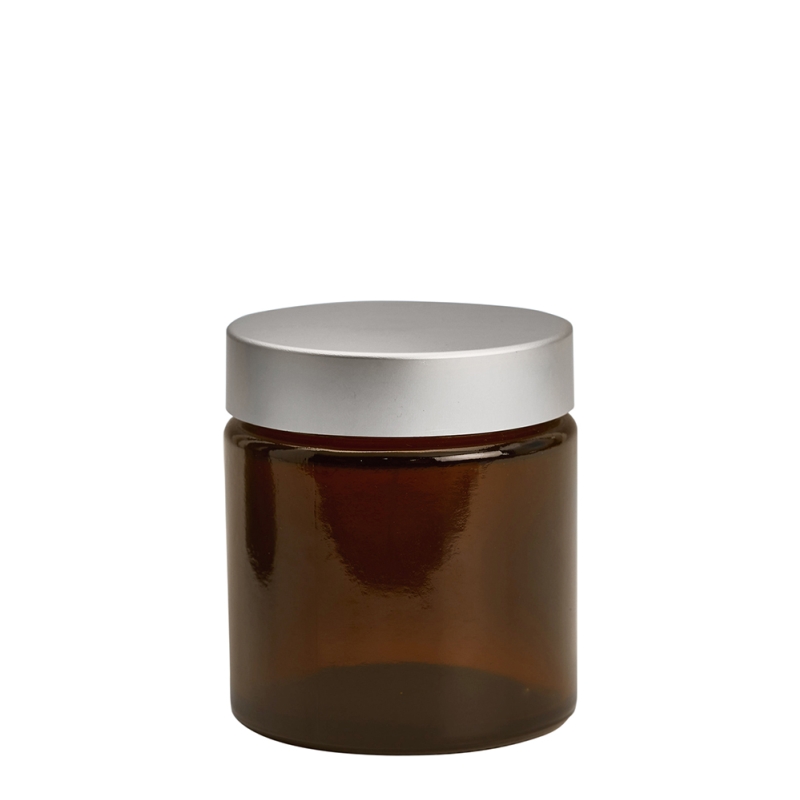 120g Amber Cos Pot & 58mm Brush-Alum Wad Cap