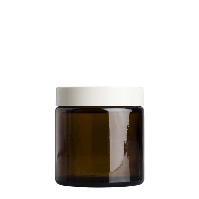 120g Amber Cos Pot & 58mm White Wad Cap
