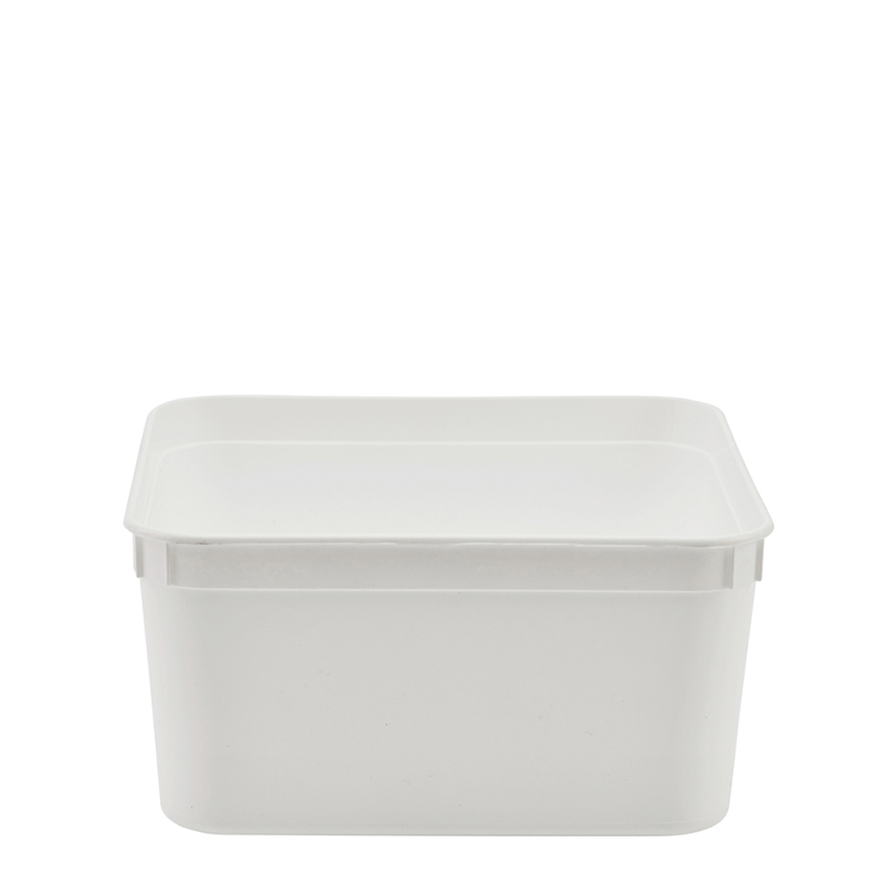 2 Litre White Square Plastic Bowl Unfitted