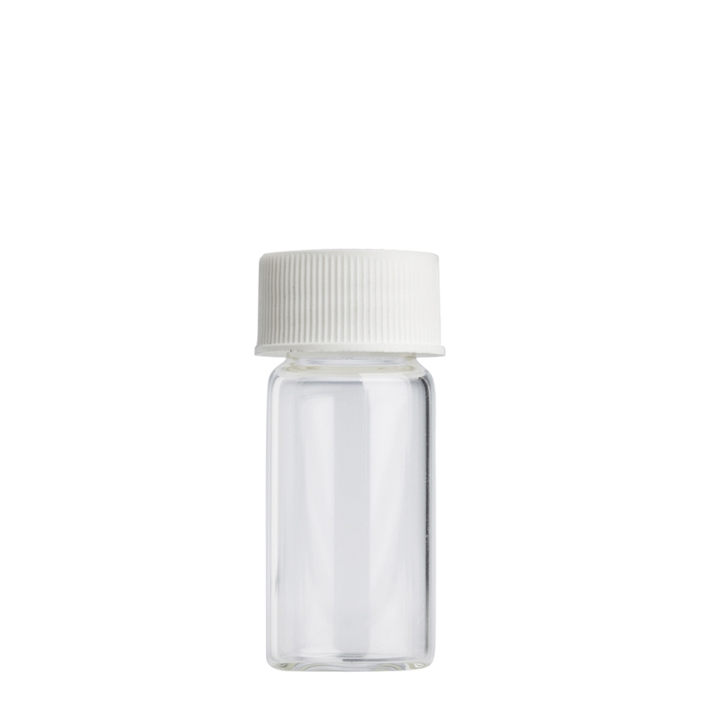 6ml Clear Vial & 18mm White Ribbed Polyring