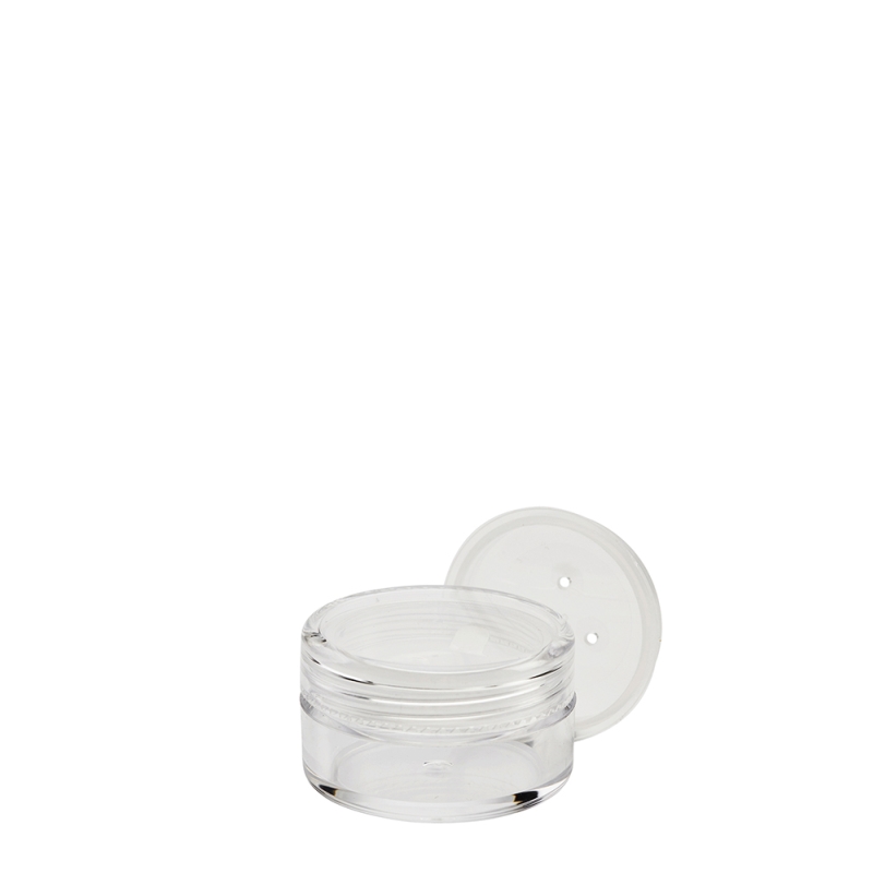 10g Clear Plastic Cos Pot & Clear Lid & Sifter