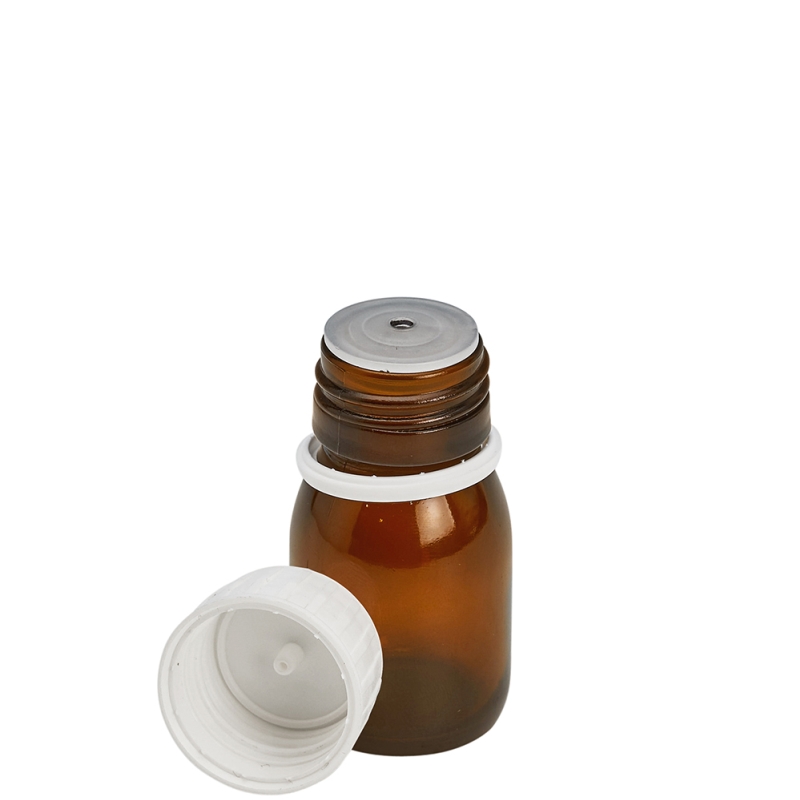 30ml Amber Syrup Btl & 28mm White Drip T/T