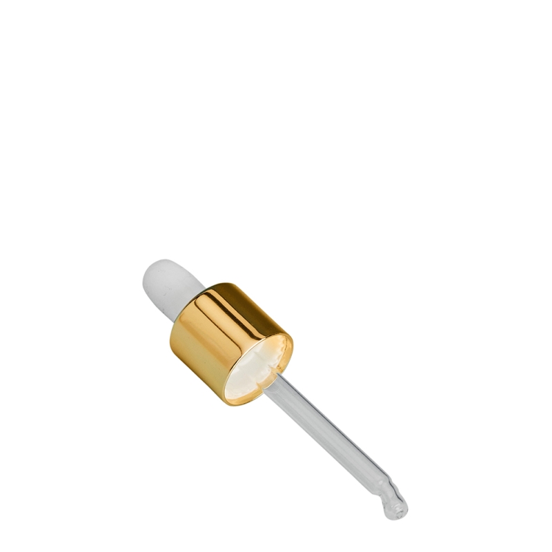 13mm Gold Dropper with White Teat