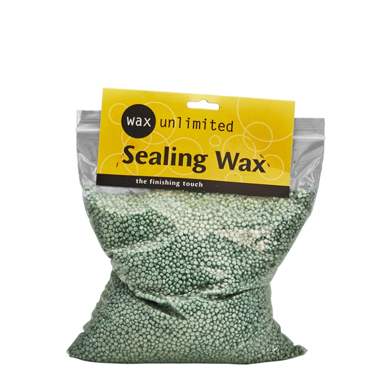 Metallic Frosted Green Beaded Wax 1kg Bag