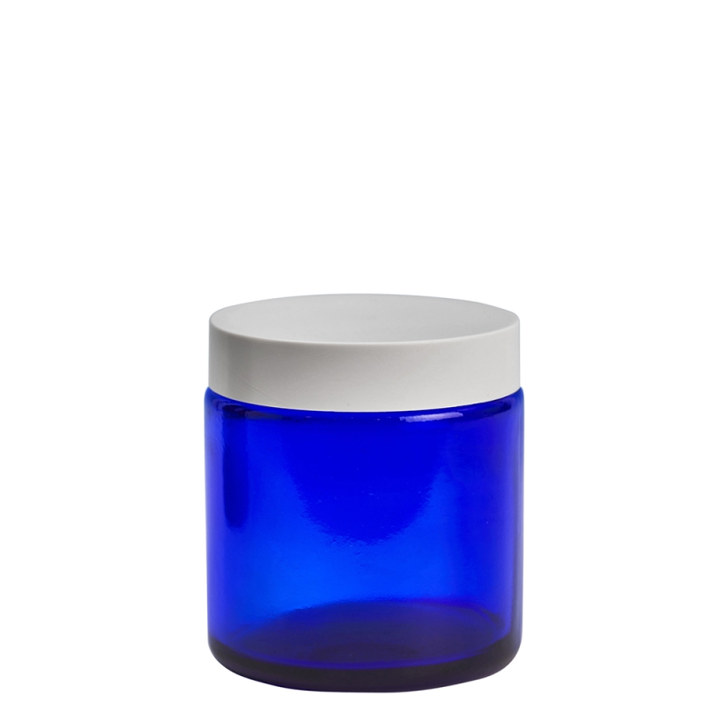100g Blue Cos Pot & 58mm White Wad Cap
