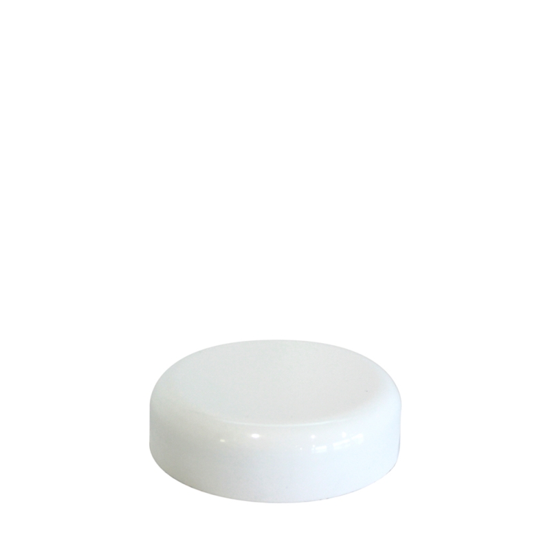 White Plastic Round Edge Cap (for 100g White Plastic Pot)