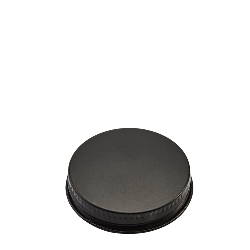 48mm Black Aluminium Wadded Screw Cap