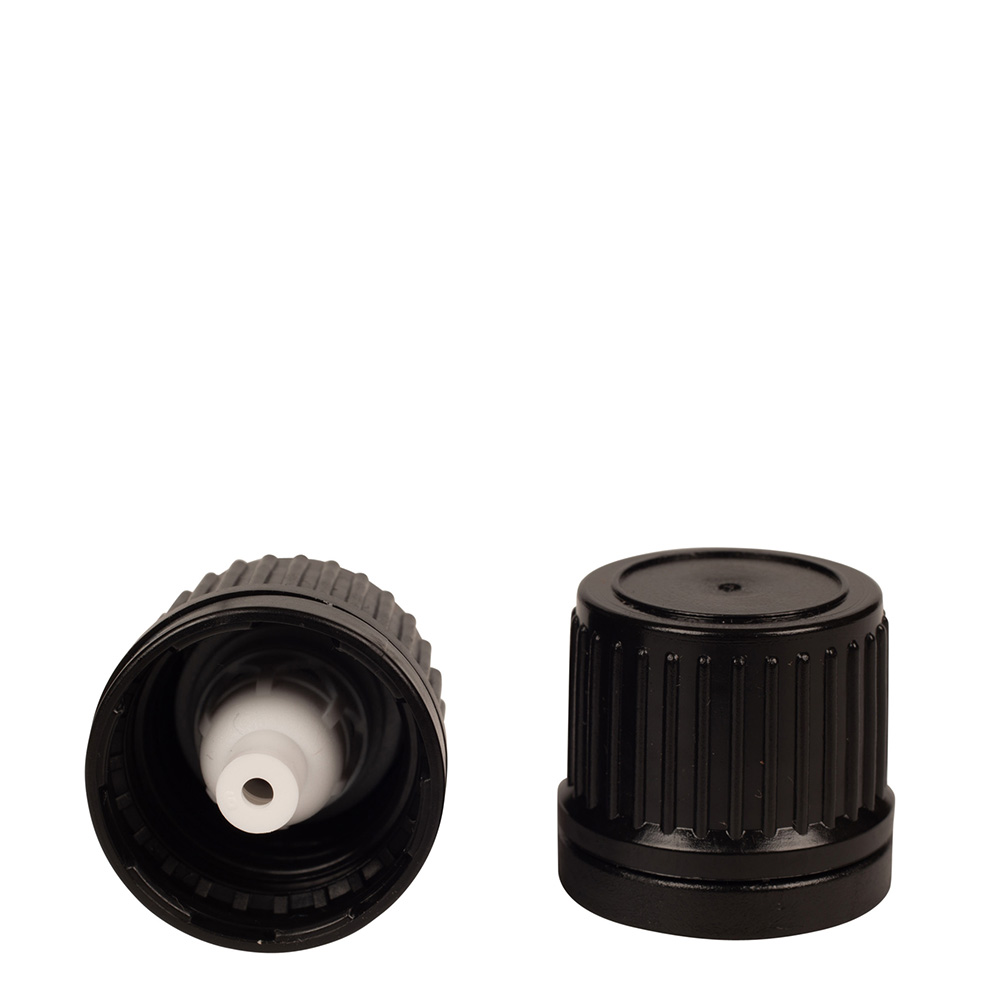 18mm Black Fast Drip Tampertel Cap | Arthur Holmes