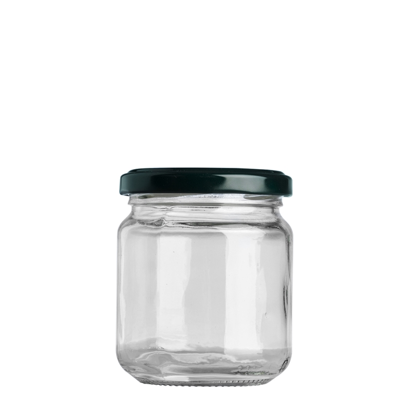 200ml Squat Twist Jar & 63mm Green Twist