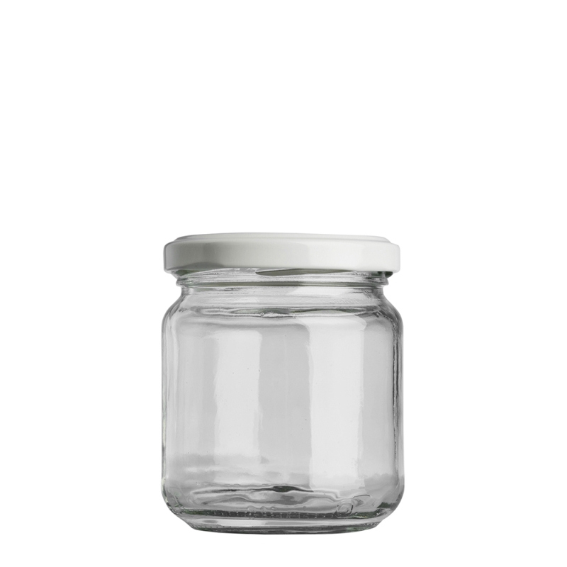 200ml Squat Twist Jar & 63mm White Twist