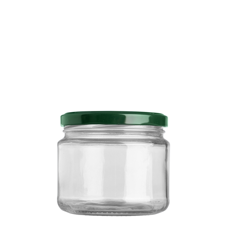 250ml Squat Twist Jar & 82mm Green Twist