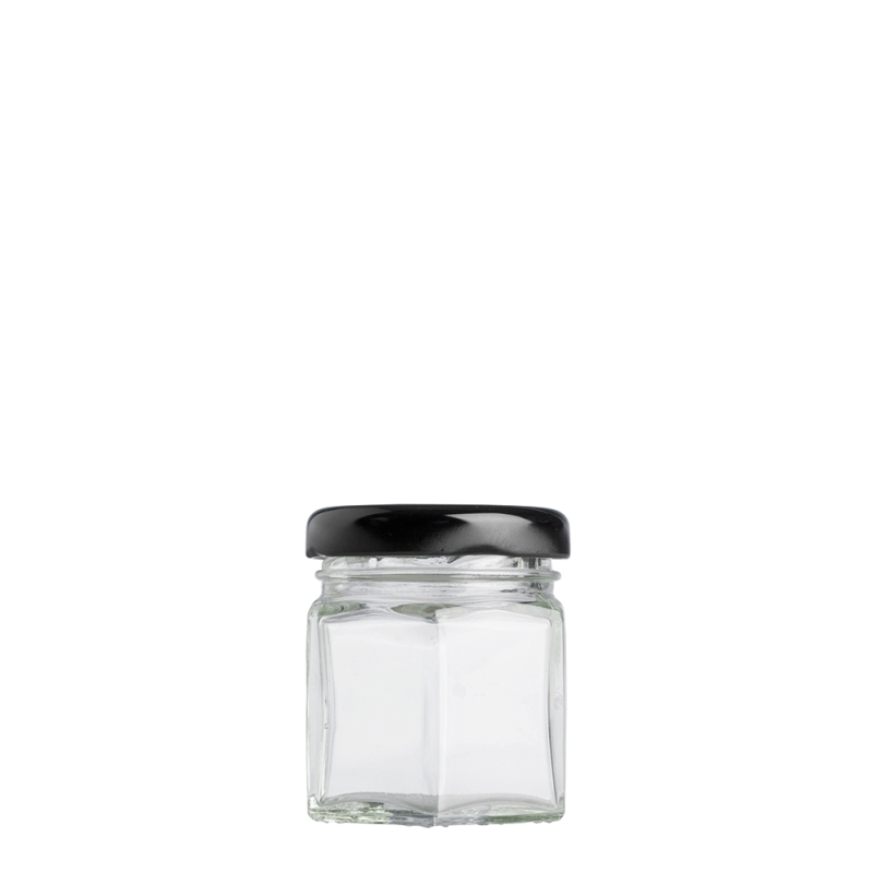 45ml Hex Jar & 43mm Black Twist