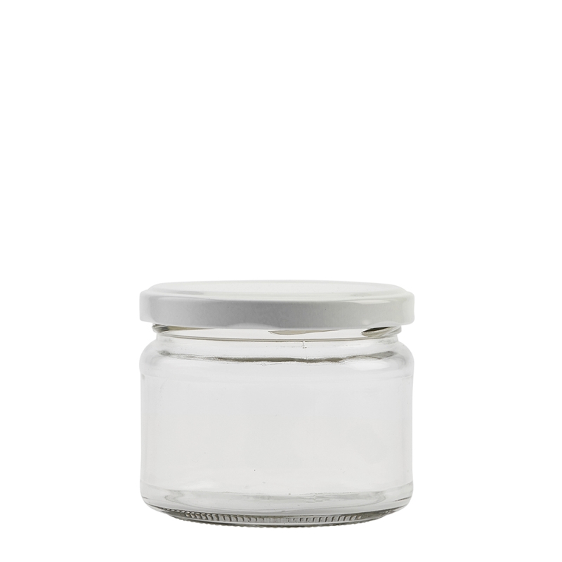 250ml Squat Twist Jar & 82mm White Twist