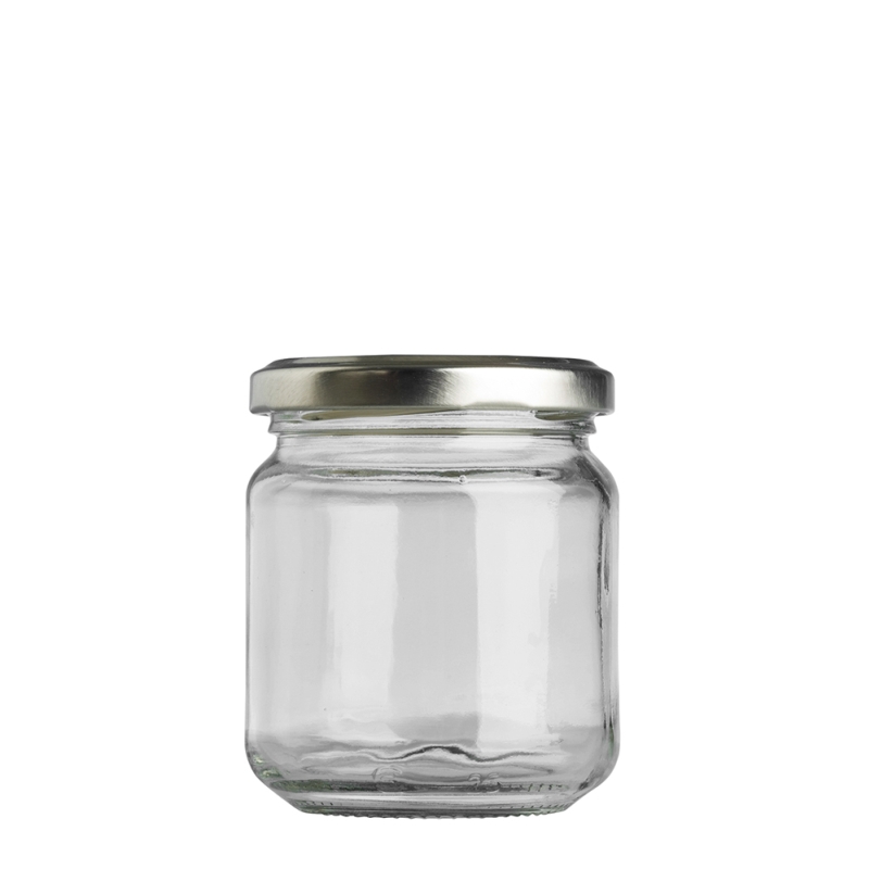 200ml Squat Twist Jar & 63mm Silver Twist