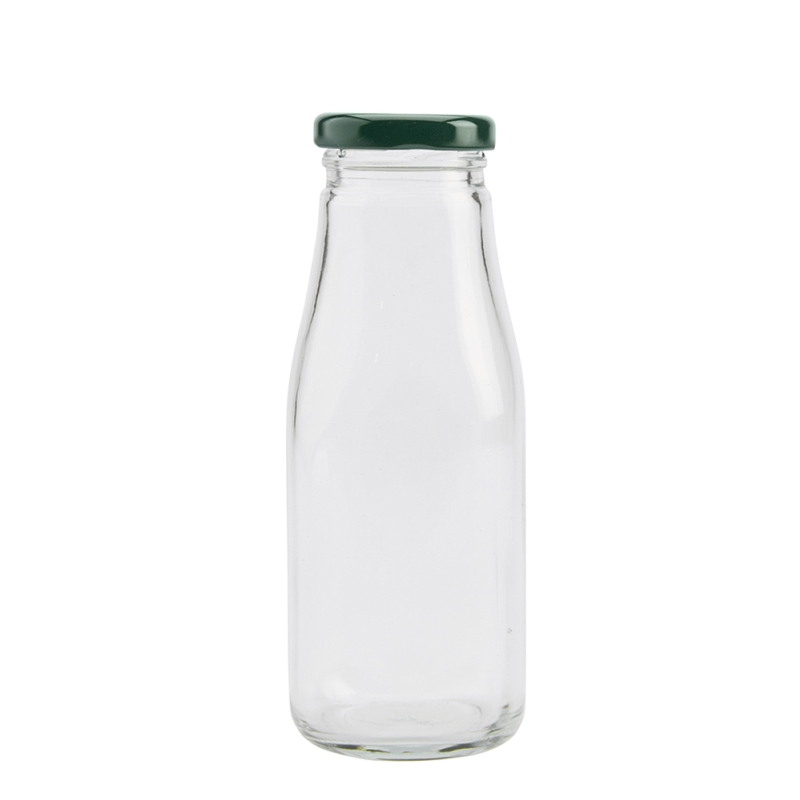 250ml Clear Juice Btl & 43mm Green Twist