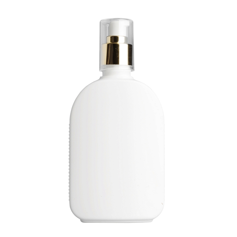 250ml White Flask & 24mm Gold Cos Lotion
