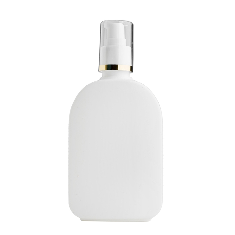 250ml White Flask & 24mm White/Gold Band Cos Lotion