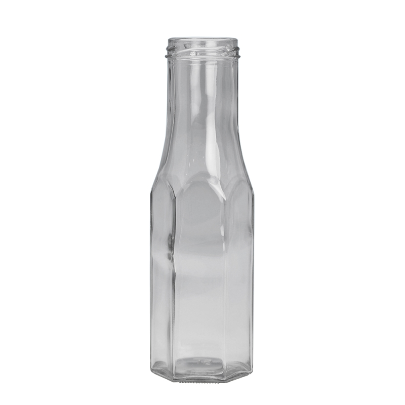 250ml Clear Hex Sauce Bottle (43mm)