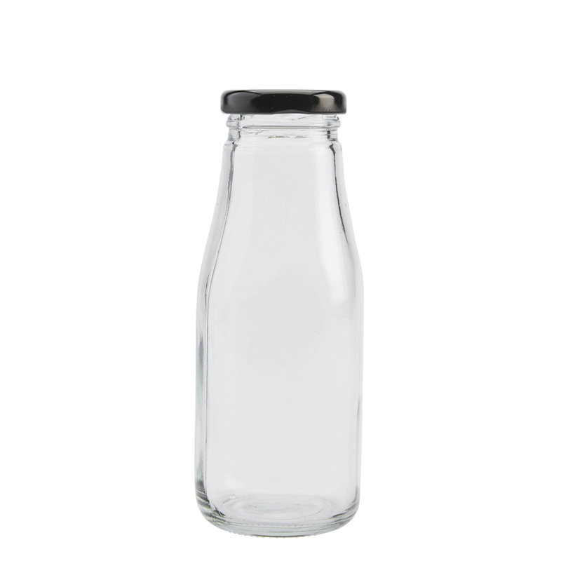 250ml Clear Juice Btl & 43mm Black Twist
