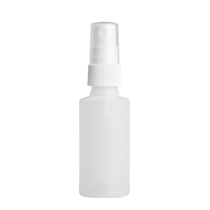 50ml Natural Plastic Btl & 20mm White Ribbed Mist