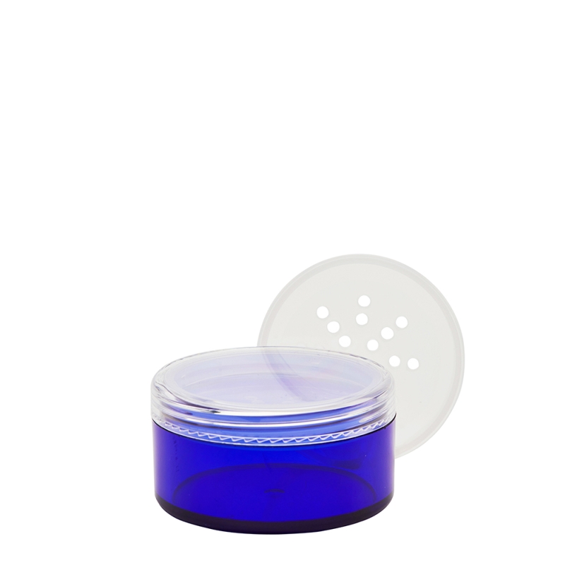 30g Blue Plastic Cos Pot & Clear Lid & Sifter