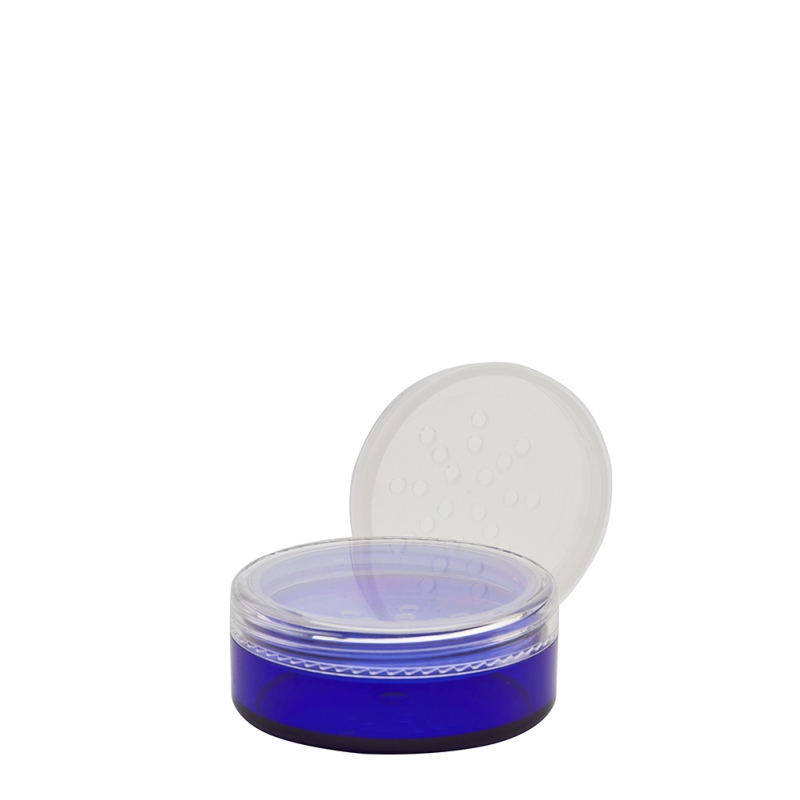 20g Blue Plastic Cos Pot & Clear Lid & Sifter