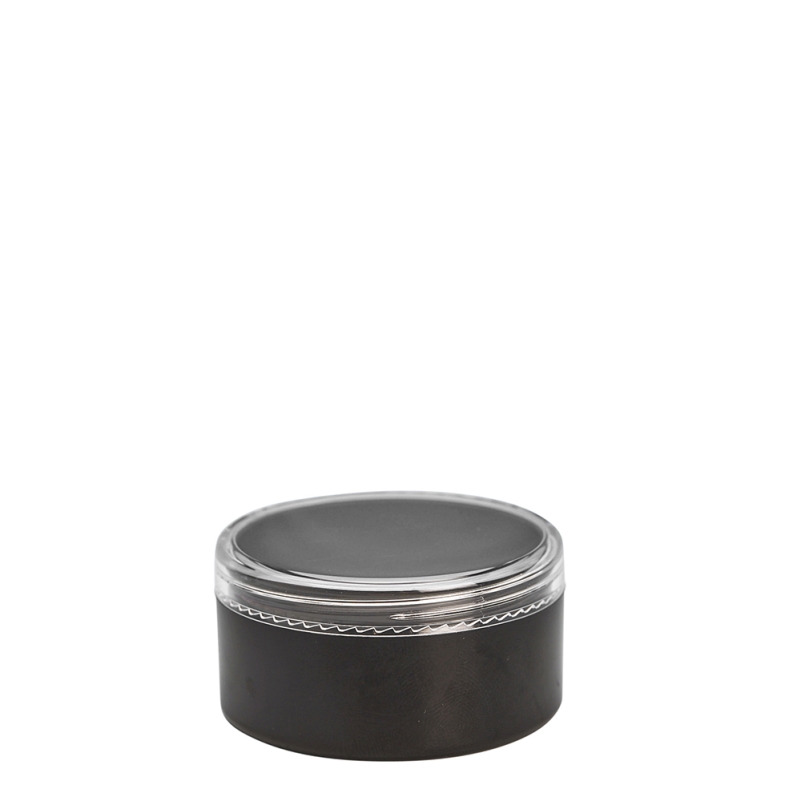 30g Black Plastic Cos Pot & Clear Lid