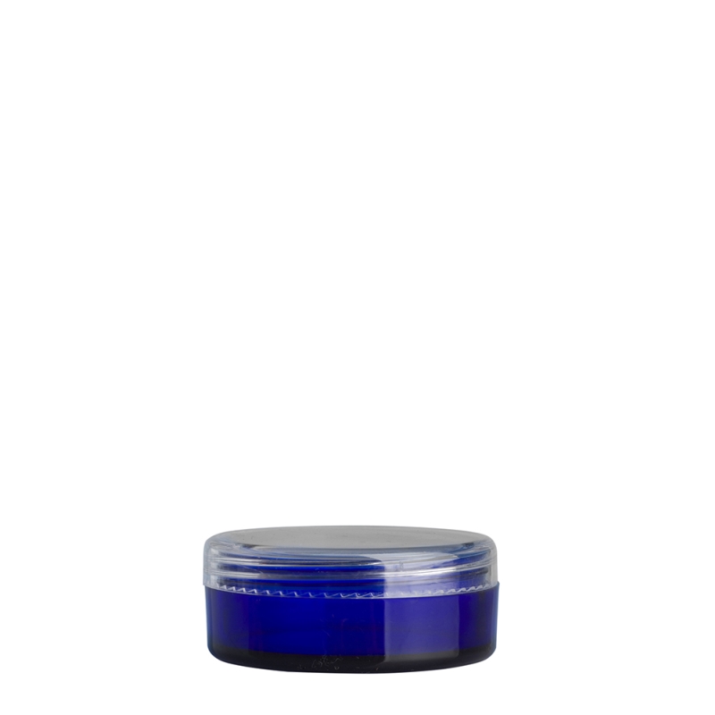 20g Blue Plastic Cos Pot & Clear Lid