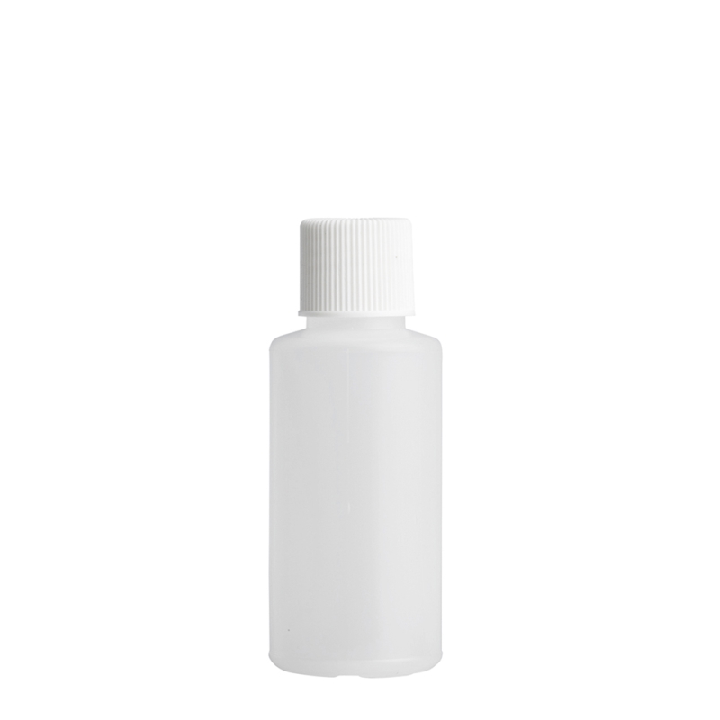 50ml Natural Plastic Btl & 20mm White Coneseal Cap