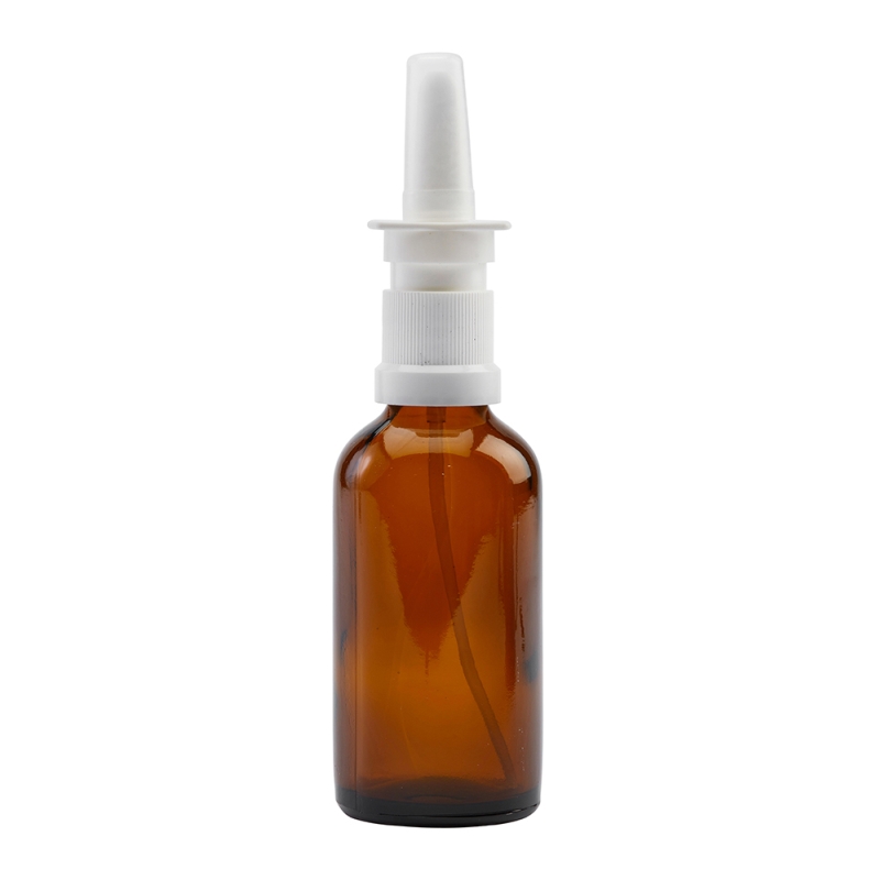 50ml Amber Drip Btl & 18mm White Nasal (Germany)