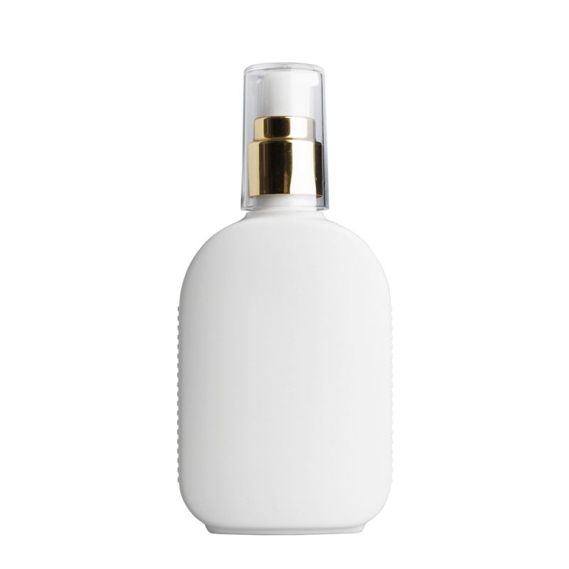 125ml White Flask & 20mm Gold/White Cos Lotion