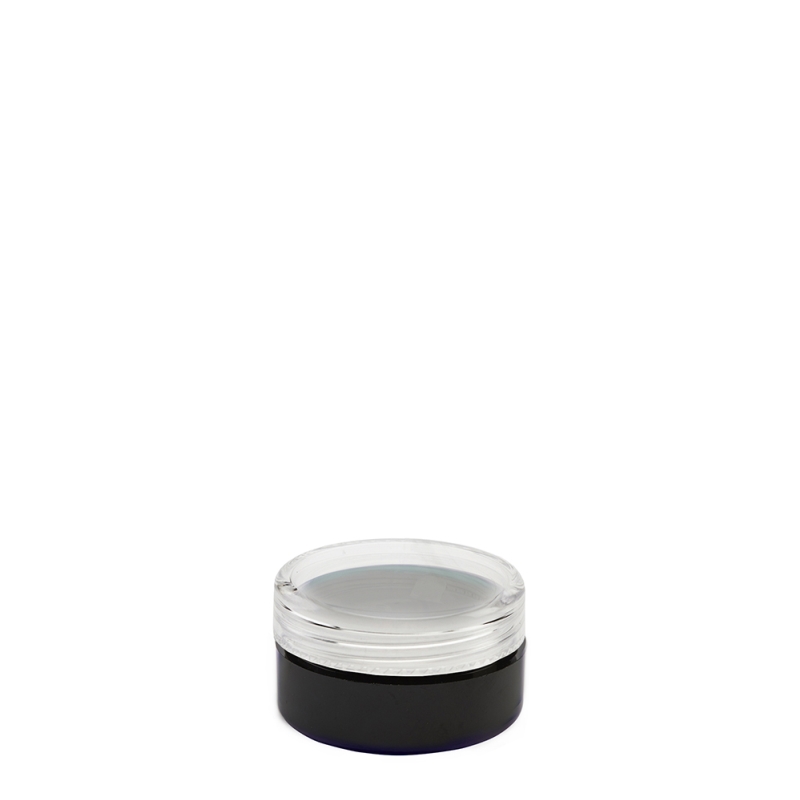 10g Black Plastic Cos Pot & Clear Lid