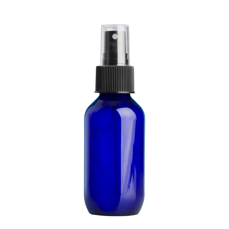 100ml Blue Prem Btl & 24mm Black Ribbed Mist