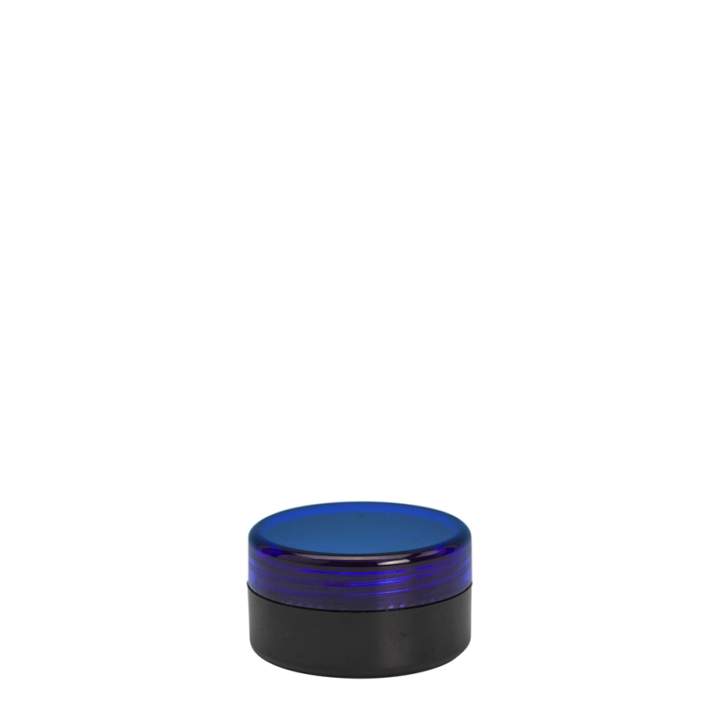 10g Black Plastic Cos Pot & Blue Lid