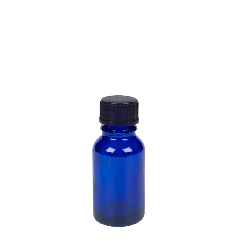 15ml Blue Drip Btl (China) & 18mm Black Foam Wad Cap