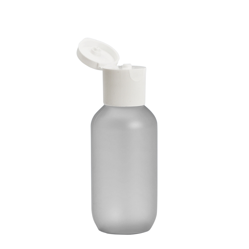 100ml Frosted Prem Btl & 24mm White Flip Top
